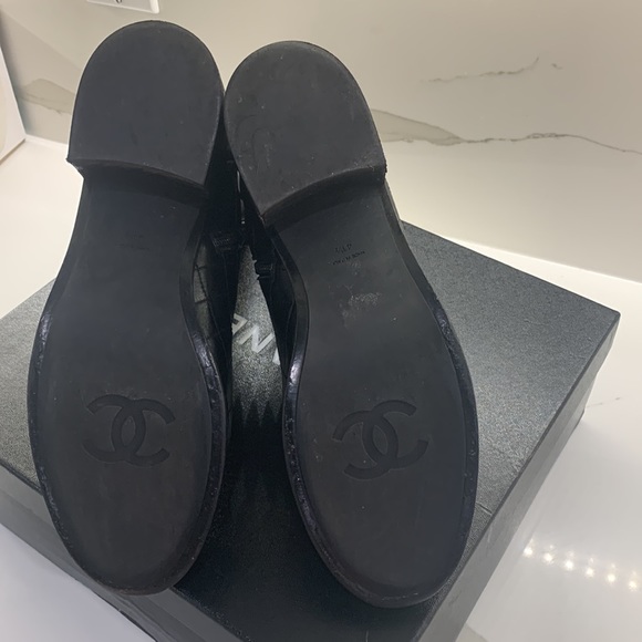 Chanel Black Quilted leather Pearl CC Logo Zip Boot Size 41.5 - Picture 13 of 15